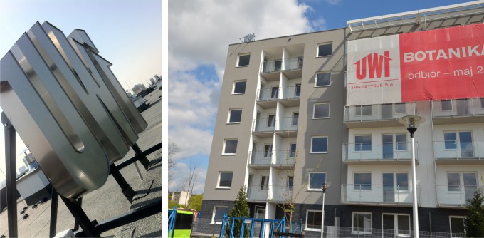 Litery przestrzenne na budynek UWI Poznań. Nasz produkt to litery blokowe 3d w kolorze srebrnym, montowane na dachu budynku. litery przestrzenne na budynek UWI